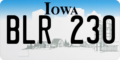 IA license plate BLR230