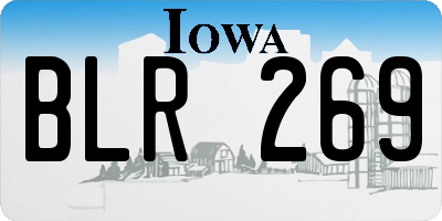 IA license plate BLR269