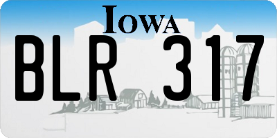 IA license plate BLR317