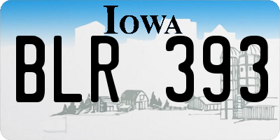 IA license plate BLR393