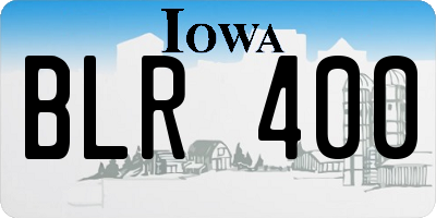 IA license plate BLR400