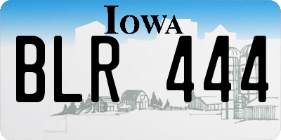 IA license plate BLR444