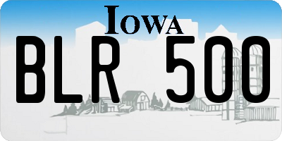 IA license plate BLR500