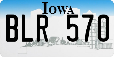 IA license plate BLR570