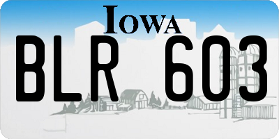 IA license plate BLR603