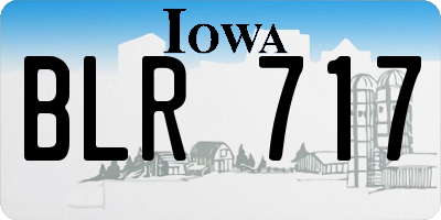 IA license plate BLR717