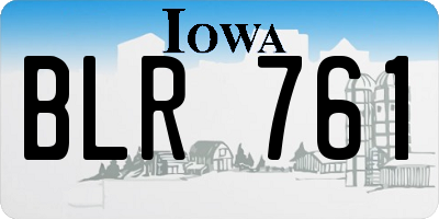 IA license plate BLR761