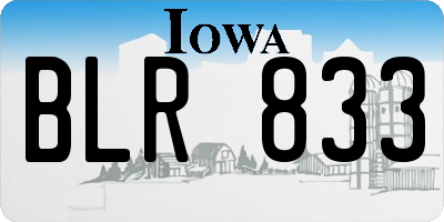 IA license plate BLR833