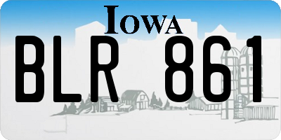 IA license plate BLR861