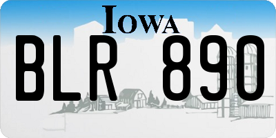 IA license plate BLR890