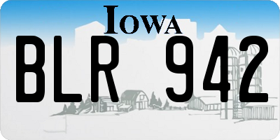 IA license plate BLR942