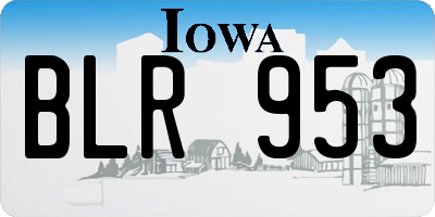 IA license plate BLR953