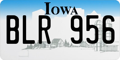 IA license plate BLR956