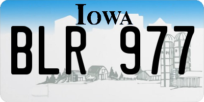 IA license plate BLR977