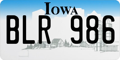 IA license plate BLR986