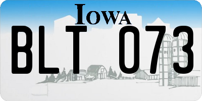 IA license plate BLT073
