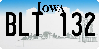 IA license plate BLT132