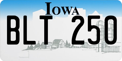 IA license plate BLT250