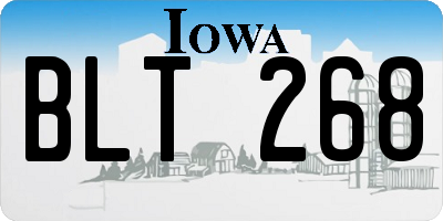 IA license plate BLT268