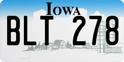 IA license plate BLT278