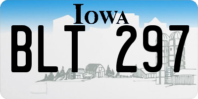 IA license plate BLT297