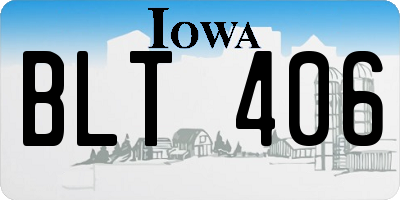 IA license plate BLT406