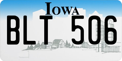 IA license plate BLT506