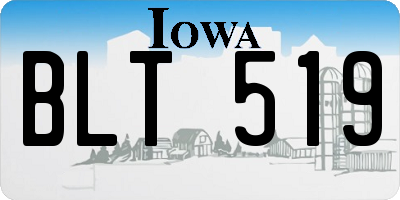 IA license plate BLT519