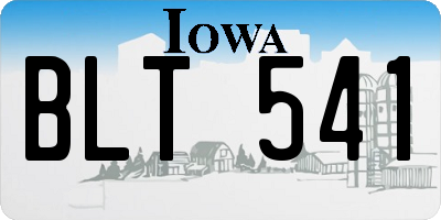 IA license plate BLT541