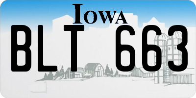 IA license plate BLT663