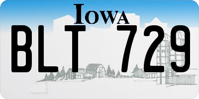 IA license plate BLT729
