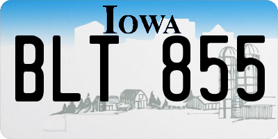 IA license plate BLT855