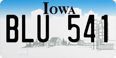 IA license plate BLU541