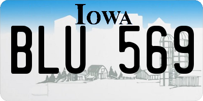 IA license plate BLU569