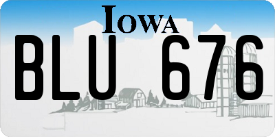 IA license plate BLU676