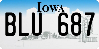 IA license plate BLU687