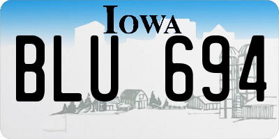 IA license plate BLU694