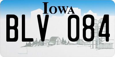 IA license plate BLV084