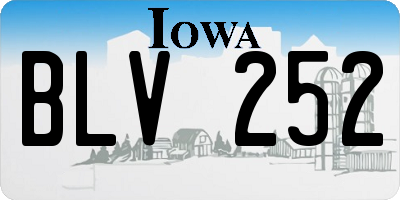 IA license plate BLV252