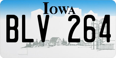 IA license plate BLV264