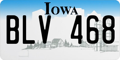 IA license plate BLV468