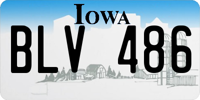 IA license plate BLV486