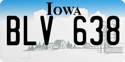 IA license plate BLV638