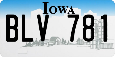 IA license plate BLV781