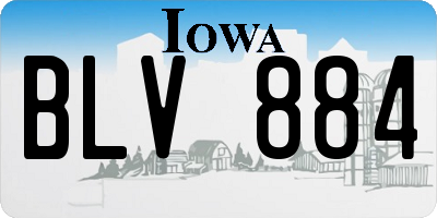 IA license plate BLV884