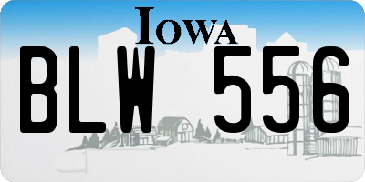 IA license plate BLW556