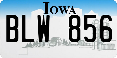 IA license plate BLW856