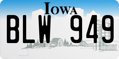 IA license plate BLW949