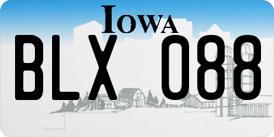 IA license plate BLX088
