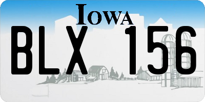 IA license plate BLX156
